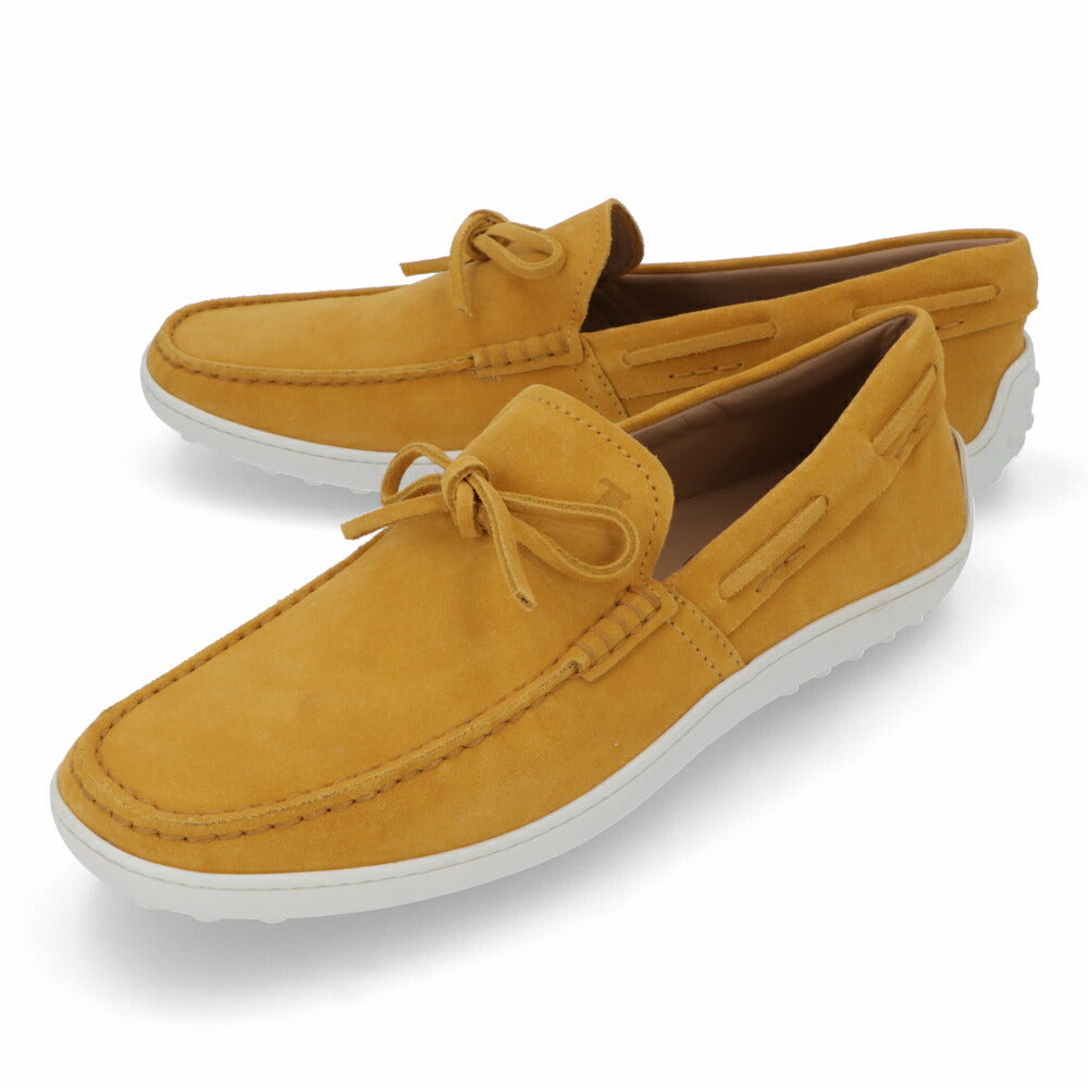 トッズ TODS ローファー メンズ シューズ レザーシューズ イエロー スエード スウェード ドライビングシューズ モカシン ロゴ XXM15C0CN50RE0 G219