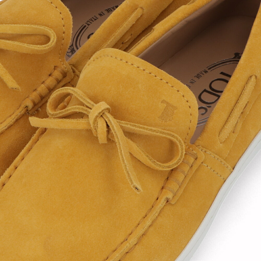 トッズ TODS ローファー メンズ シューズ レザーシューズ イエロー スエード スウェード ドライビングシューズ モカシン ロゴ XXM15C0CN50RE0 G219