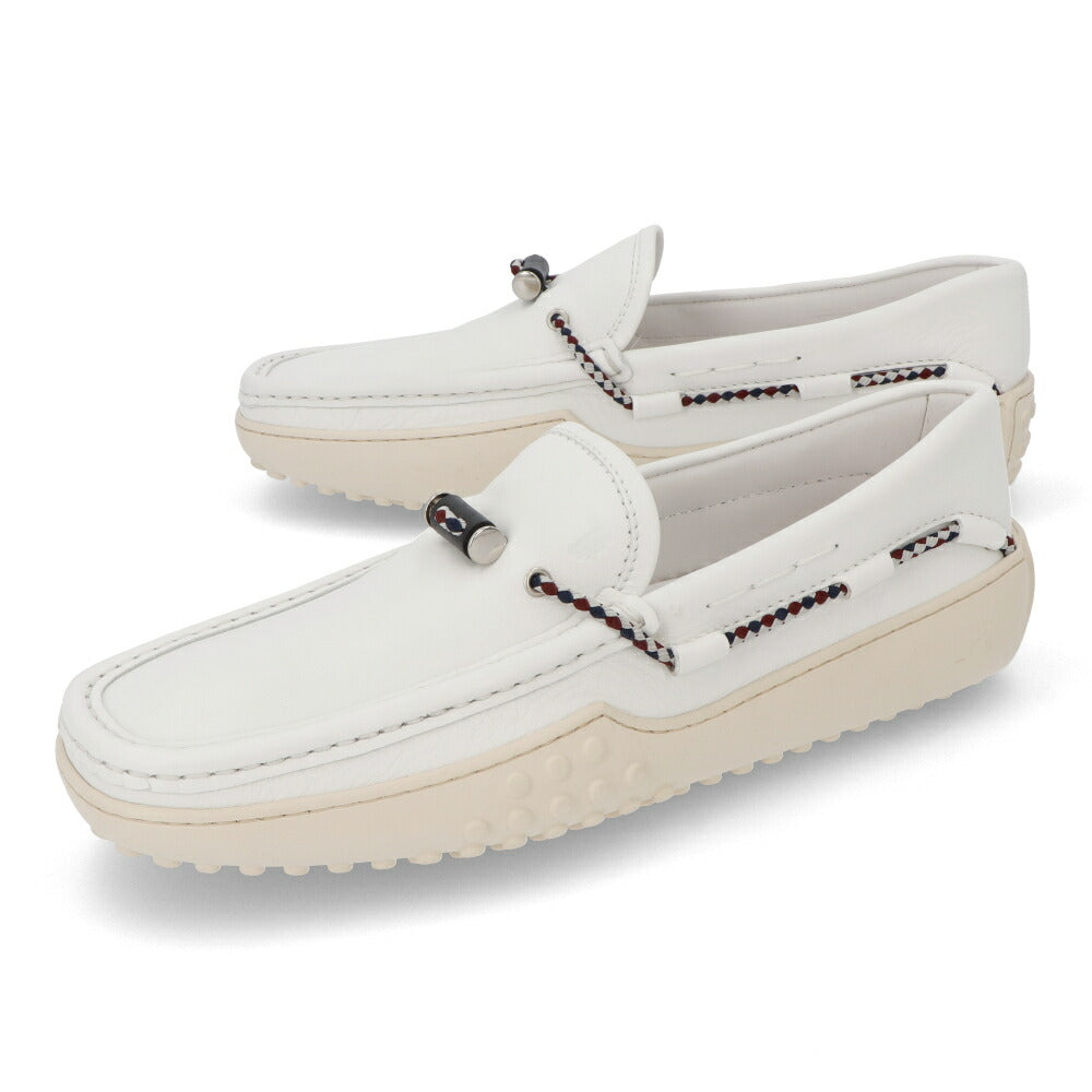 トッズ TODS ローファー メンズ シューズ レザーシューズ ホワイト レザー ゴンミーニ ドライビングシューズ モカシン XXM24C0CW00OIL B001