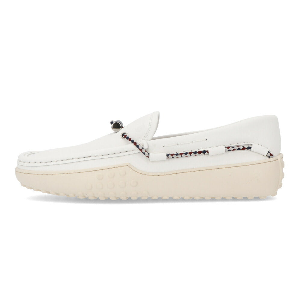 トッズ TODS ローファー メンズ シューズ レザーシューズ ホワイト レザー ゴンミーニ ドライビングシューズ モカシン XXM24C0CW00OIL B001