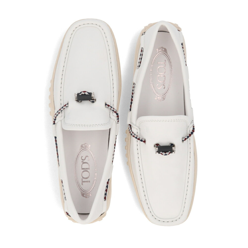 トッズ TODS ローファー メンズ シューズ レザーシューズ ホワイト レザー ゴンミーニ ドライビングシューズ モカシン XXM24C0CW00OIL B001
