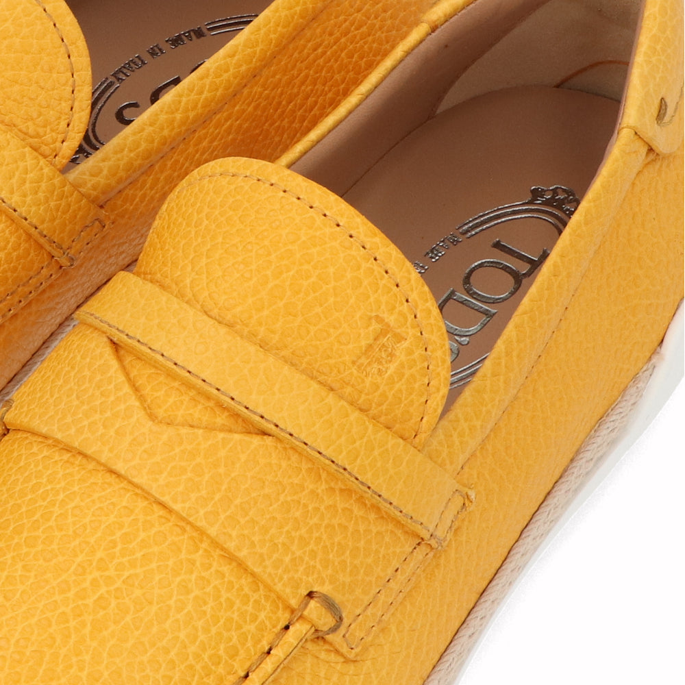 トッズ TOD'S シューズ レザーシューズ メンズ イエロー レザー ロゴ ローファー