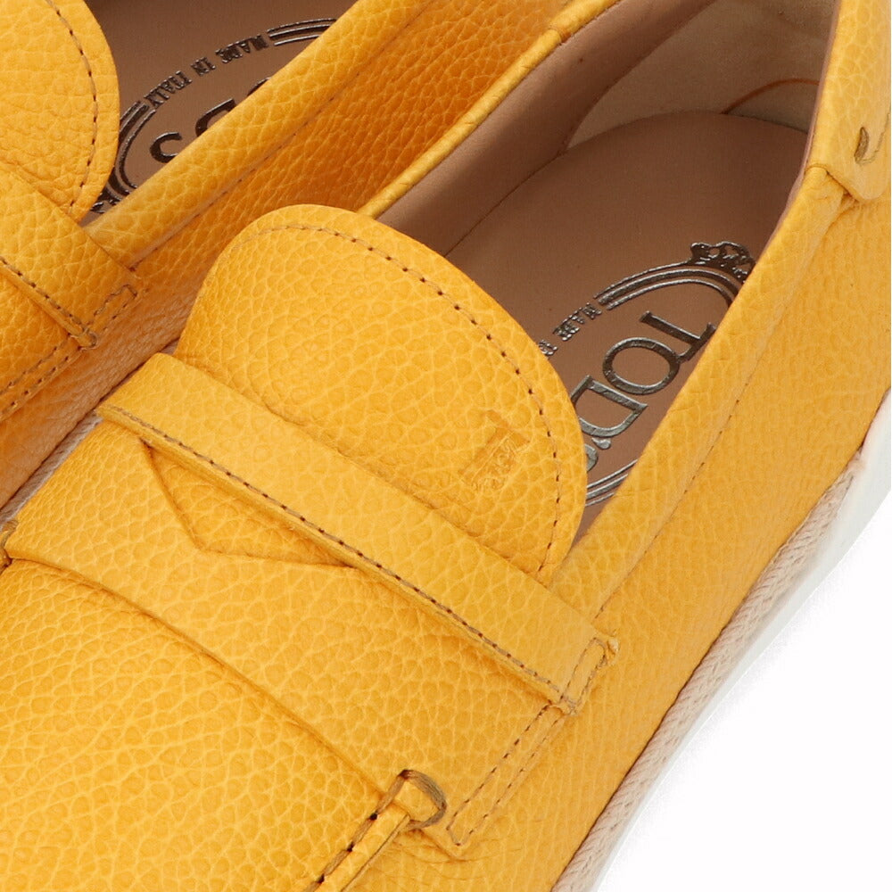 トッズ TOD'S ローファー メンズ シューズ レザーシューズ MOCASSINO GOMMA LEGGERA 48B NLK SOLE CALDO イエロー レザー ロゴ XXM48B0BC3ZNLK G211
