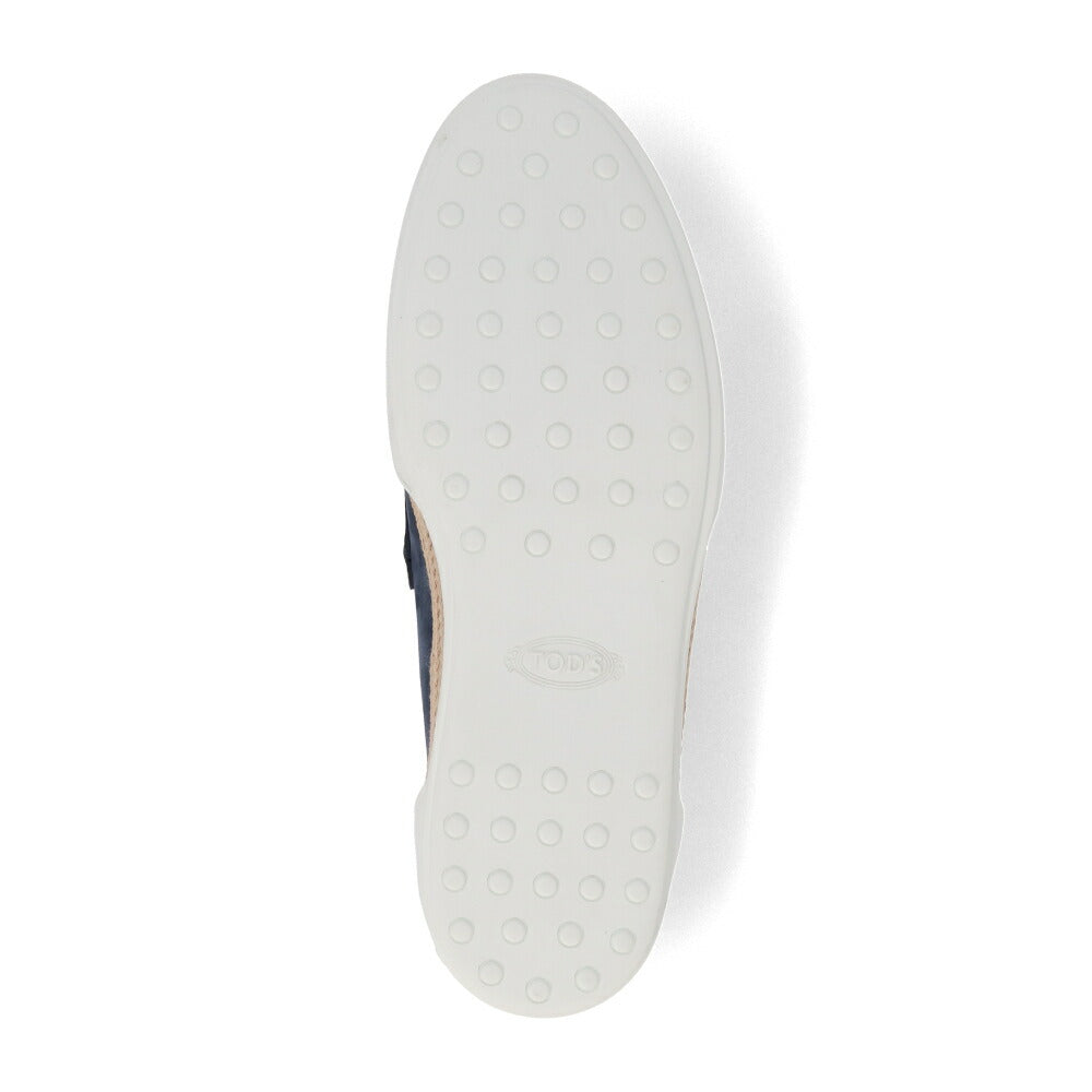 トッズ TOD'S シューズ レザーシューズ メンズ MOCASSINO GOMMA LEGGERA 48B PX6 GALASSIA ブルー レザー ヌバック スリッポン ラバーソール ロゴ XXM48B0BC3ZPX6 U820