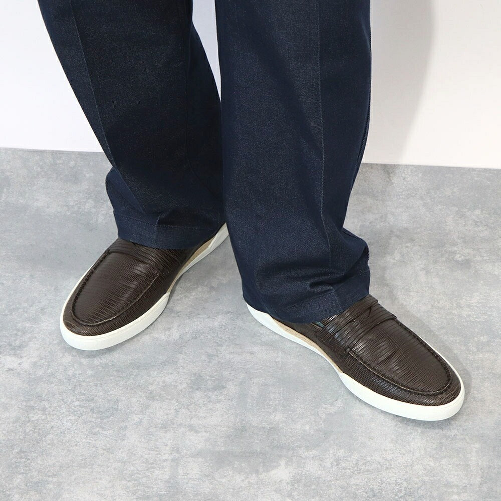 トッズ ローファー XXM48B0BC3ZTJP S800 ブラウン レザー