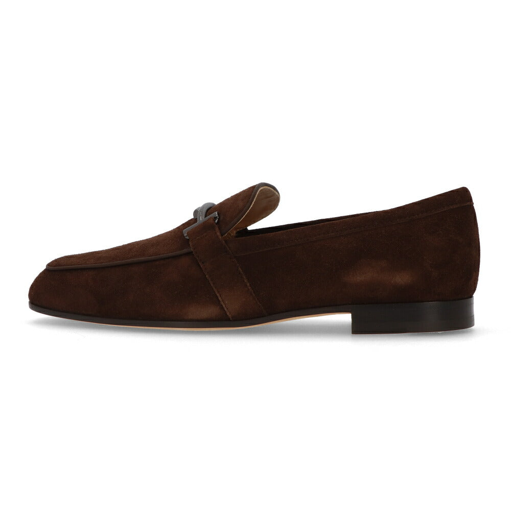 トッズ TOD'S シューズ レザーシューズ メンズ XXM50A0U090CCO S803 ダークブラウン スエード モカシン ブラウン スウェード ダブルT ロゴ MOCASSINO DOPPIA T FONDO CUOIO 50A CCO FONDENTE