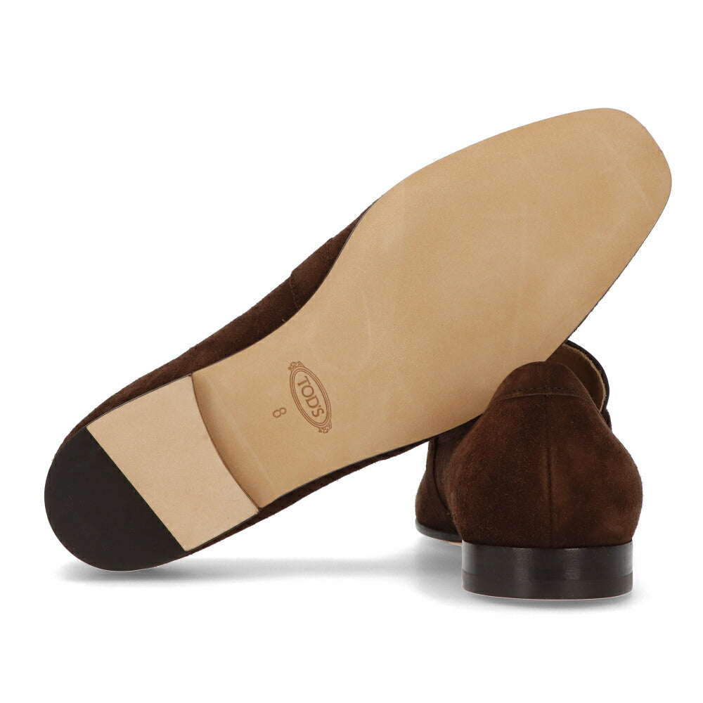 トッズ TOD'S シューズ レザーシューズ メンズ XXM50A0U090CCO S803 ダークブラウン スエード モカシン ブラウン スウェード ダブルT ロゴ MOCASSINO DOPPIA T FONDO CUOIO 50A CCO FONDENTE
