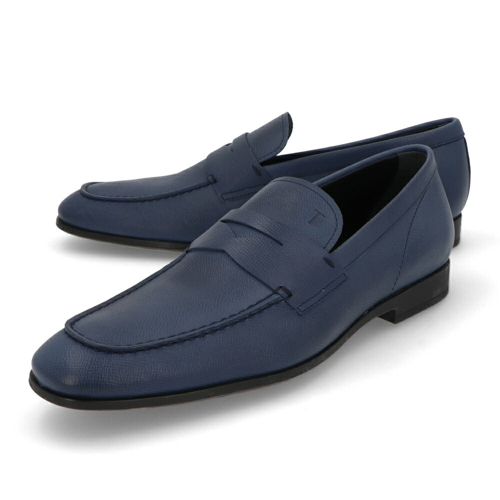 トッズ TOD'S シューズ レザーシューズ メンズ MOCASSINO GOMMA LEGGERA 51B PLT BLU NAVY ネイビー レザー ローファー ロゴ シンプル XXM51B00010PLT U807