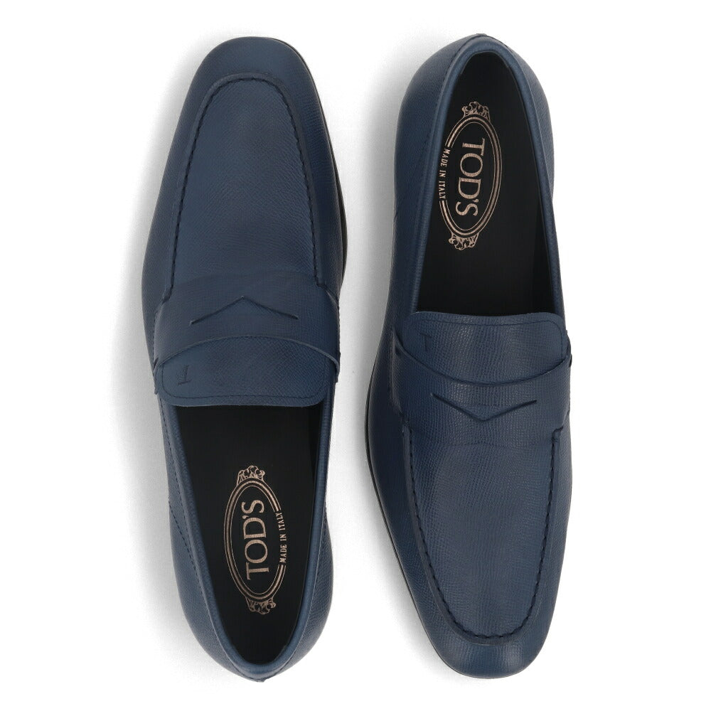 トッズ TOD'S シューズ レザーシューズ メンズ MOCASSINO GOMMA LEGGERA 51B PLT BLU NAVY ネイビー レザー ローファー ロゴ シンプル XXM51B00010PLT U807