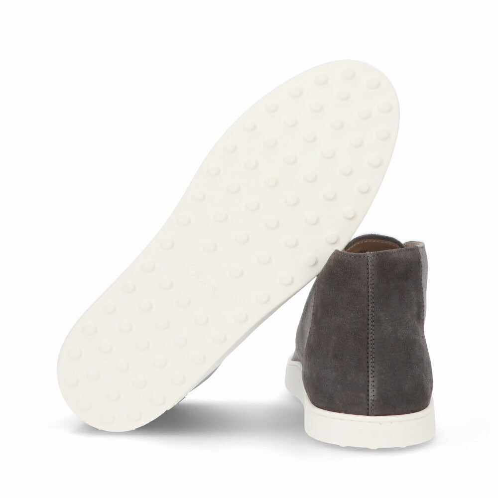 トッズ TOD'S シューズ レザーシューズ メンズ POLACCO CASSETTA CASUAL BICOL 52B RE0 グレー スエード ハイカット ブーツ カジュアル シンプル リボン ツートン XXM52B0AW50RE0 01OZ