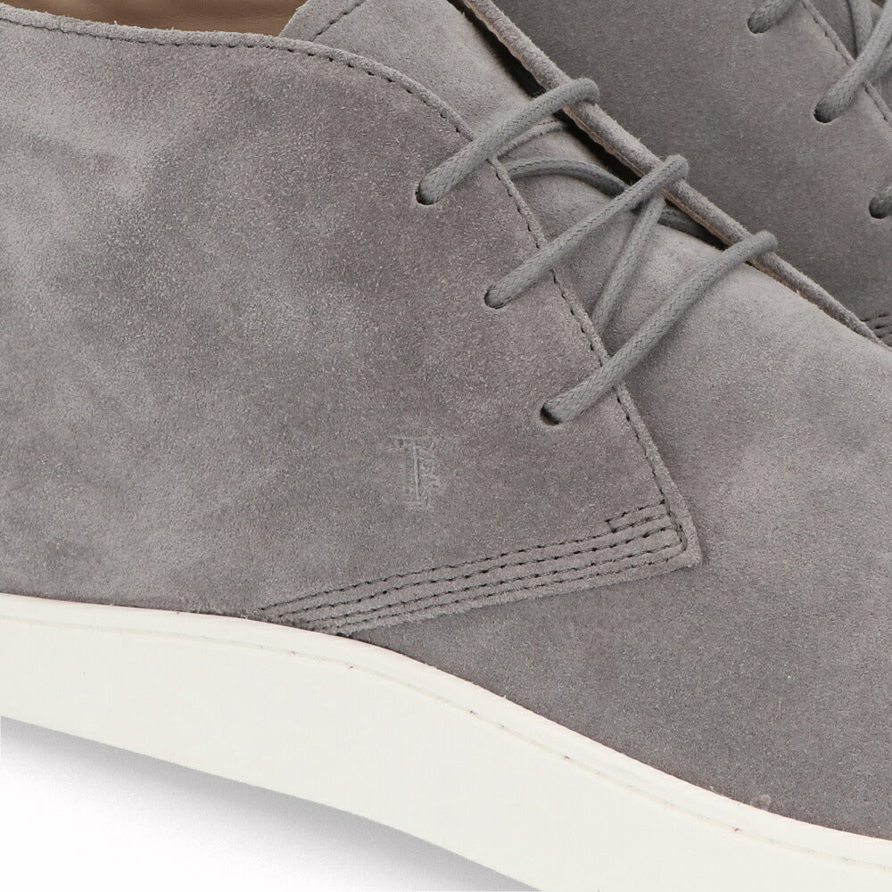 トッズ TOD'S シューズ レザーシューズ メンズ POLACCO CASSETTA CASUAL BICOL 52B RE0 グレー スエード ハイカット ブーツ カジュアル シンプル リボン ツートン XXM52B0AW50RE0 01OZ