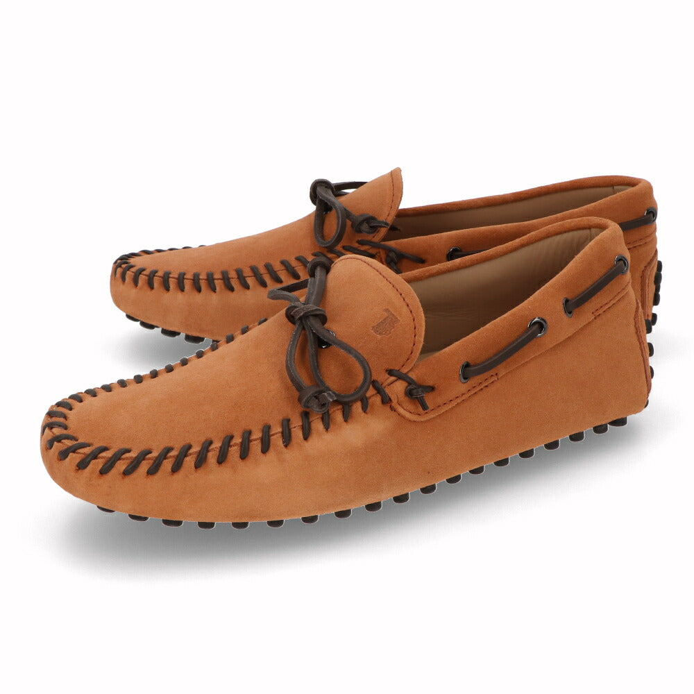 トッズ TOD'S シューズ レザーシューズ メンズ MOD.BARCA NUOVO GOMMINO 64C RE0 RUGGINE ブラウン スエード ゴンミーニ ドライビングシューズ モカシン ロゴ リボン XXM64C0DQ20RE0 G805