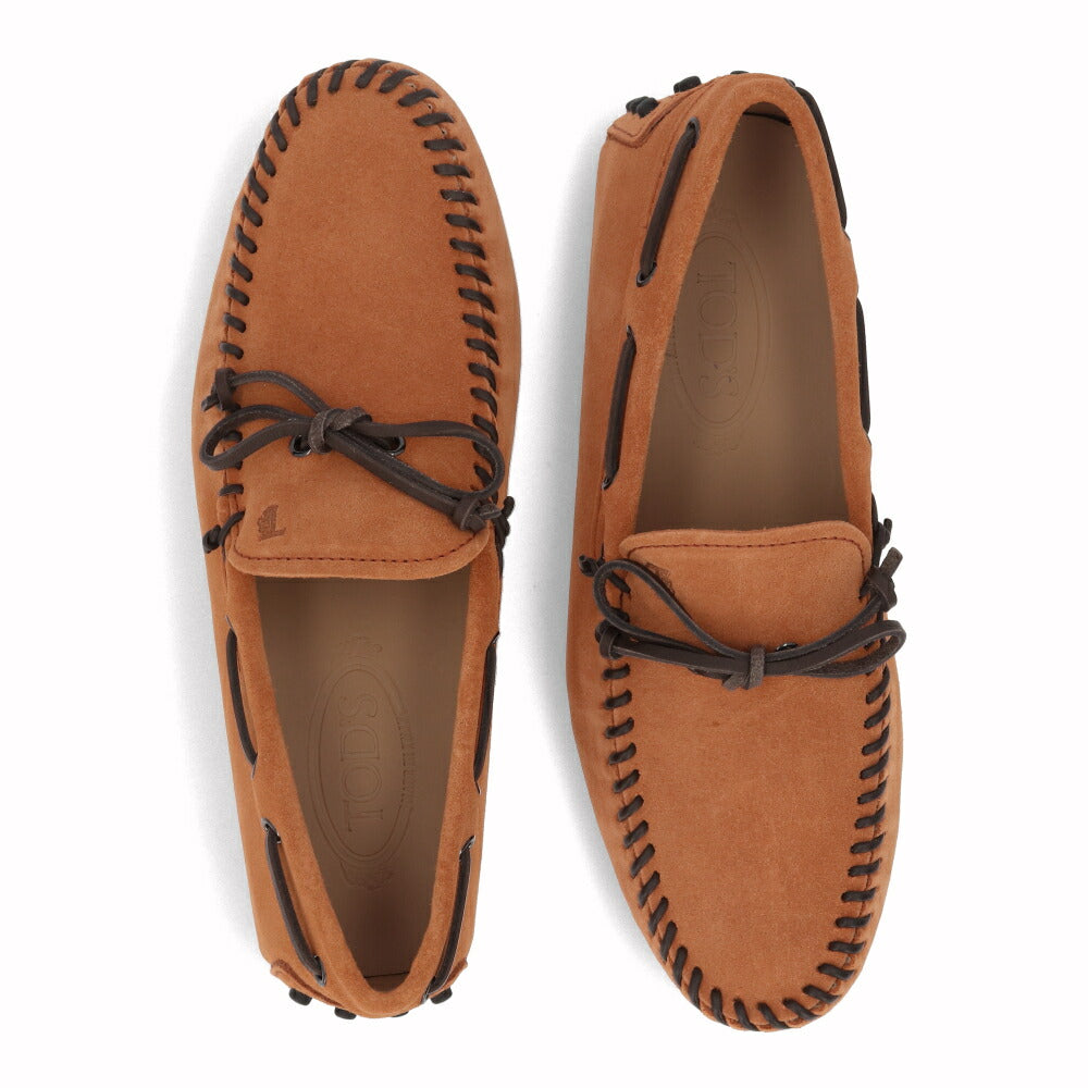 トッズ TOD'S シューズ レザーシューズ メンズ MOD.BARCA NUOVO GOMMINO 64C RE0 RUGGINE ブラウン スエード ゴンミーニ ドライビングシューズ モカシン ロゴ リボン XXM64C0DQ20RE0 G805