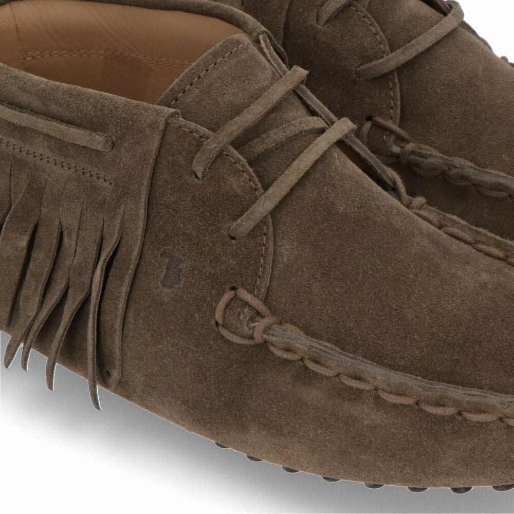 TOD'S アンクルブーツ ブラウン スエード ゴンミーニ フリンジ