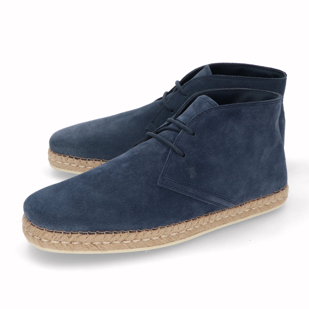 トッズ メンズ エスパドリーユ ネイビー ハイカット スエード POLACCO ESPADRILLAS 66B RE0 XXM66B00D80RE0