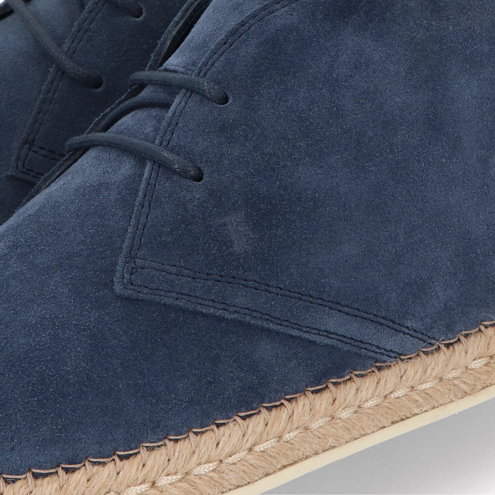 トッズ メンズ エスパドリーユ ネイビー ハイカット スエード POLACCO ESPADRILLAS 66B RE0 XXM66B00D80RE0