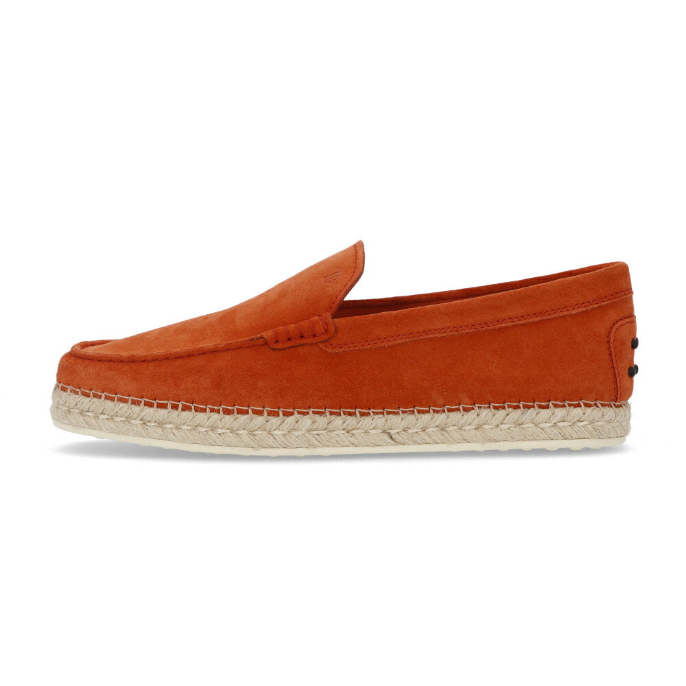 トッズ TOD'S シューズ レザーシューズ メンズ MOCASSINO ESPADRILLAS 66B RE0 MATTONE CH オレンジ スエード ゴンミーニ モカシン エスパドリーユ ロゴ シンプル スリッポン XXM66B0BM40RE0 G806