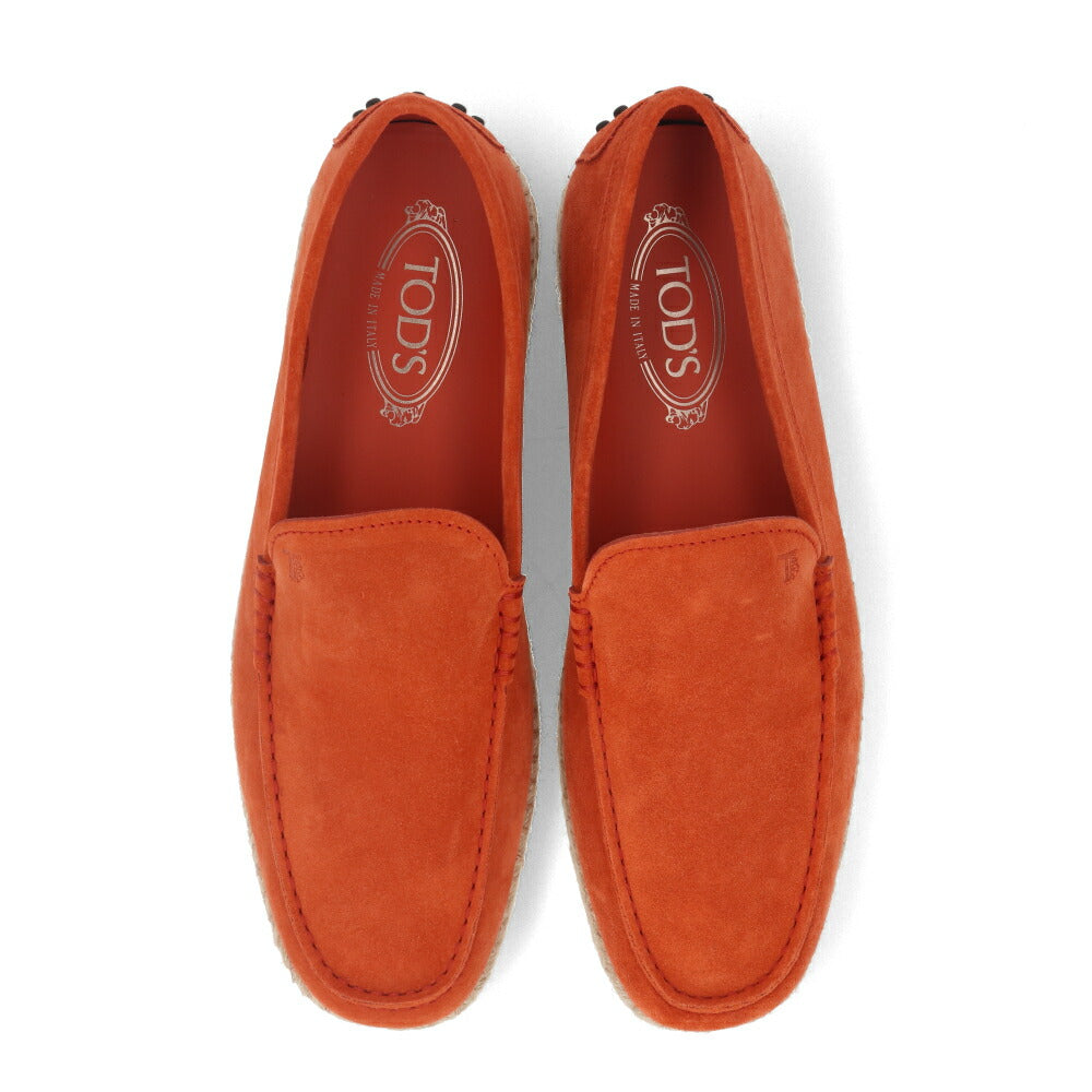 トッズ TOD'S シューズ レザーシューズ メンズ MOCASSINO ESPADRILLAS 66B RE0 MATTONE CH オレンジ スエード ゴンミーニ モカシン エスパドリーユ ロゴ シンプル スリッポン XXM66B0BM40RE0 G806