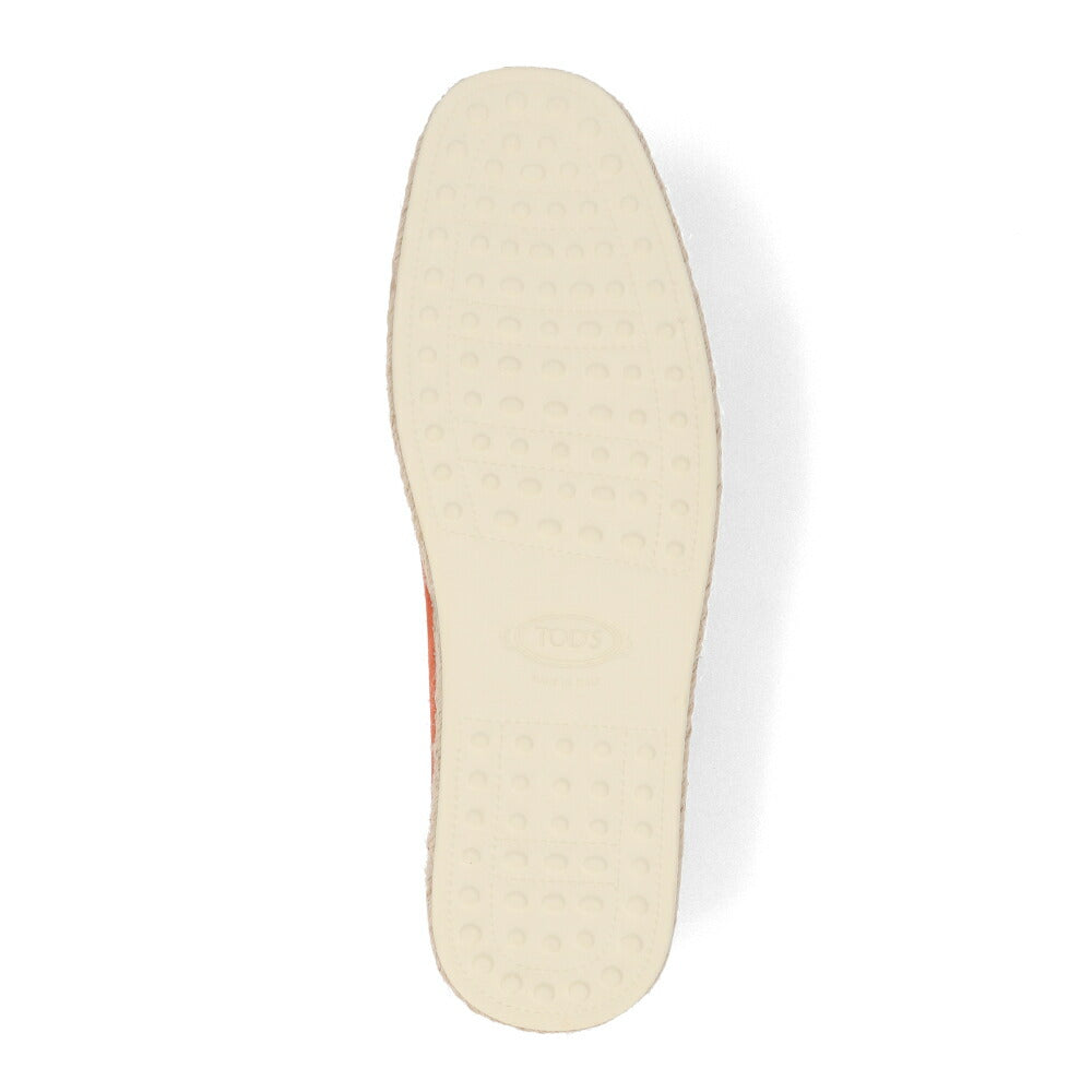 TOD'S スリッポン エスパドリーユ オレンジ スエード ゴンミーニ