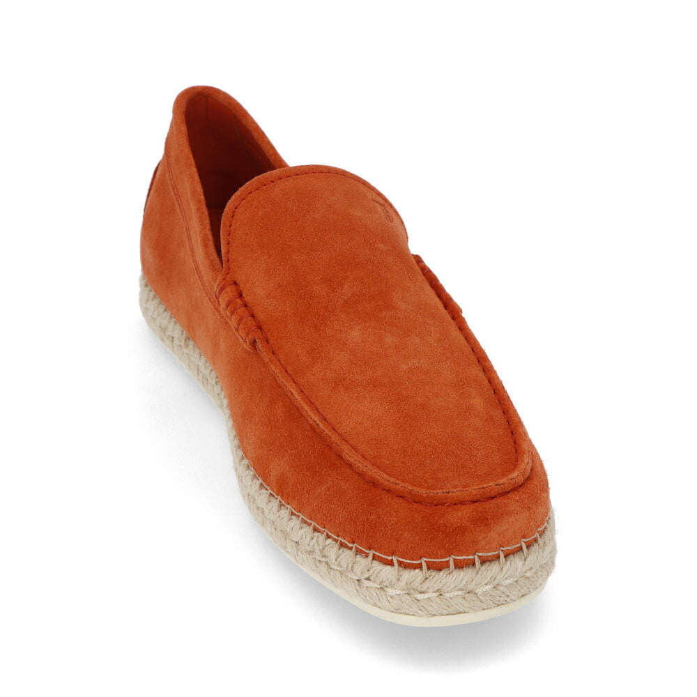 トッズ TOD'S シューズ レザーシューズ メンズ MOCASSINO ESPADRILLAS 66B RE0 MATTONE CH オレンジ スエード ゴンミーニ モカシン エスパドリーユ ロゴ シンプル スリッポン XXM66B0BM40RE0 G806