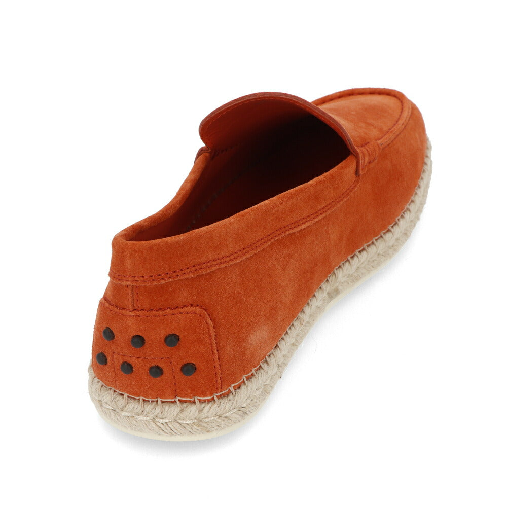 トッズ TOD'S シューズ レザーシューズ メンズ MOCASSINO ESPADRILLAS 66B RE0 MATTONE CH オレンジ スエード ゴンミーニ モカシン エスパドリーユ ロゴ シンプル スリッポン XXM66B0BM40RE0 G806