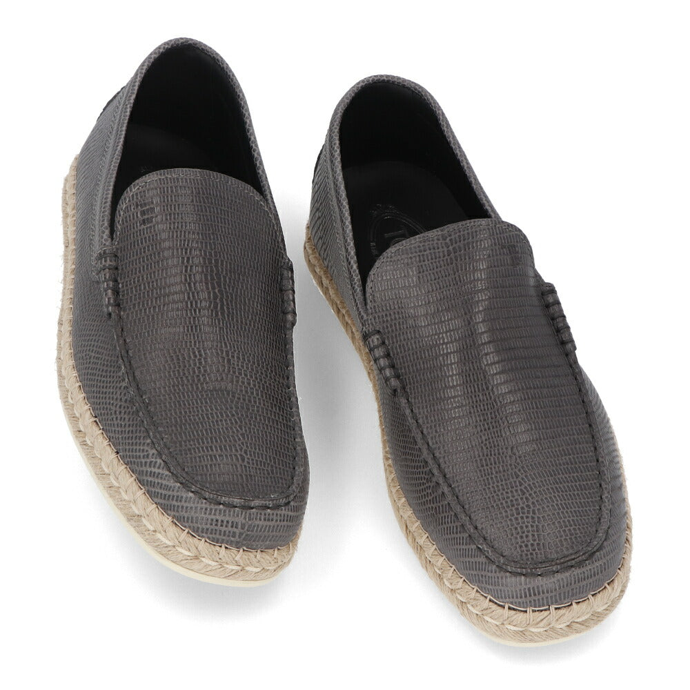 トッズ TOD'S シューズ レザーシューズ メンズ MIOCASSINO ESP 66B TJP HEMATITE グレー レザー ゴンミーニ ドライビングシューズ エスパドリーユ ロゴ シンプル スリッポン XXM66B0BM4ZTJP B603