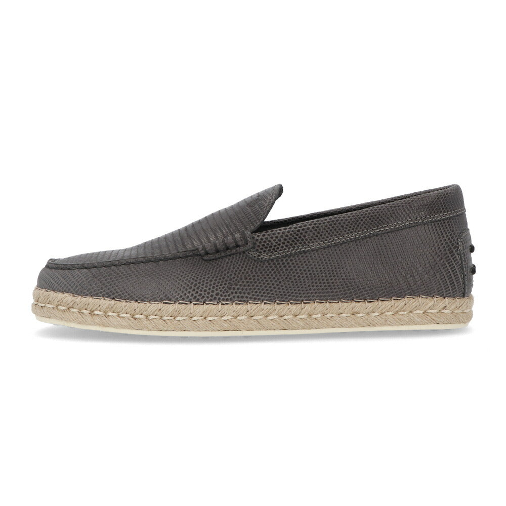 トッズ TOD'S シューズ レザーシューズ メンズ MIOCASSINO ESP 66B TJP HEMATITE グレー レザー ゴンミーニ ドライビングシューズ エスパドリーユ ロゴ シンプル スリッポン XXM66B0BM4ZTJP B603