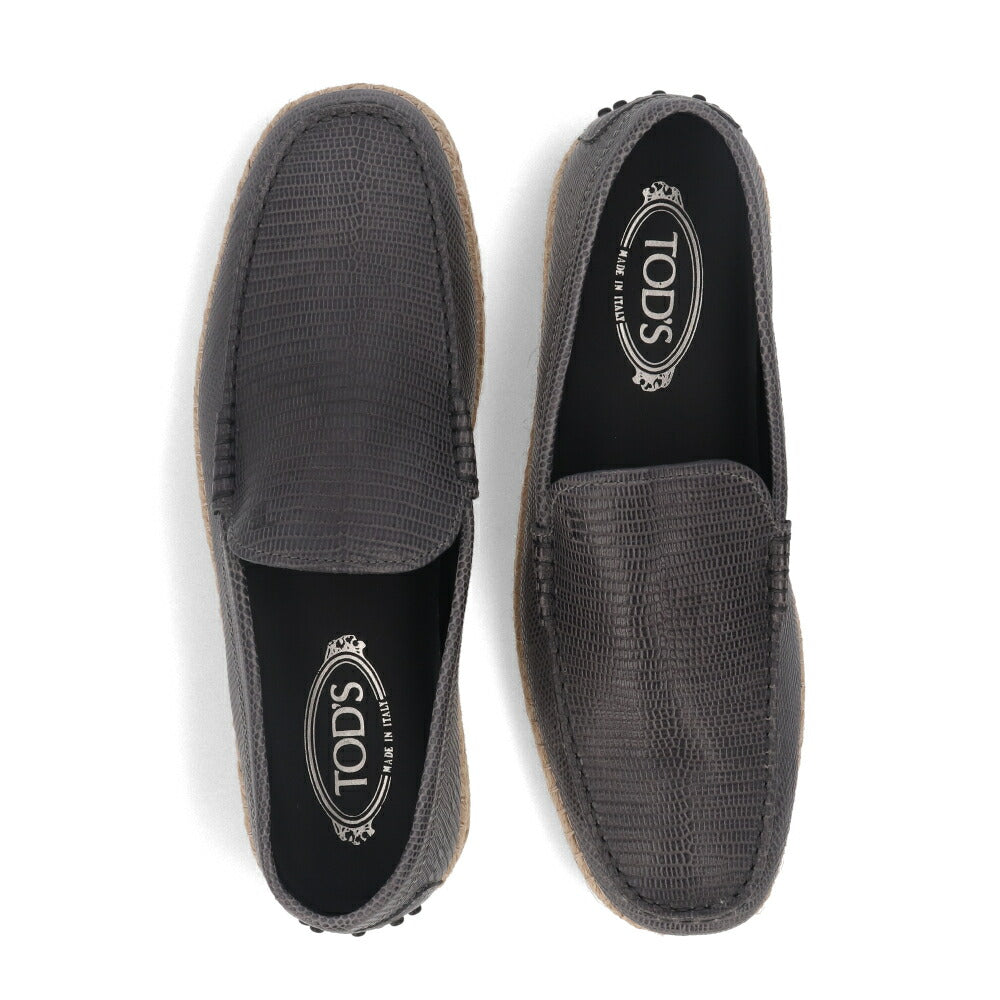 トッズ TOD'S シューズ レザーシューズ メンズ MIOCASSINO ESP 66B TJP HEMATITE グレー レザー ゴンミーニ ドライビングシューズ エスパドリーユ ロゴ シンプル スリッポン XXM66B0BM4ZTJP B603