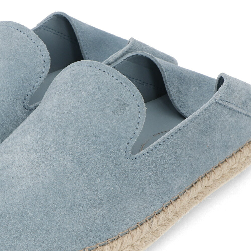 トッズ TOD'S シューズ レザーシューズ メンズ SABOT ESP 66B RE0 ACQUAMARINA SC ライトブルー スエード エスパドリーユ スリッポン アクアマリン ロゴ シンプル スウェード XXM66B0BM60RE0 T002