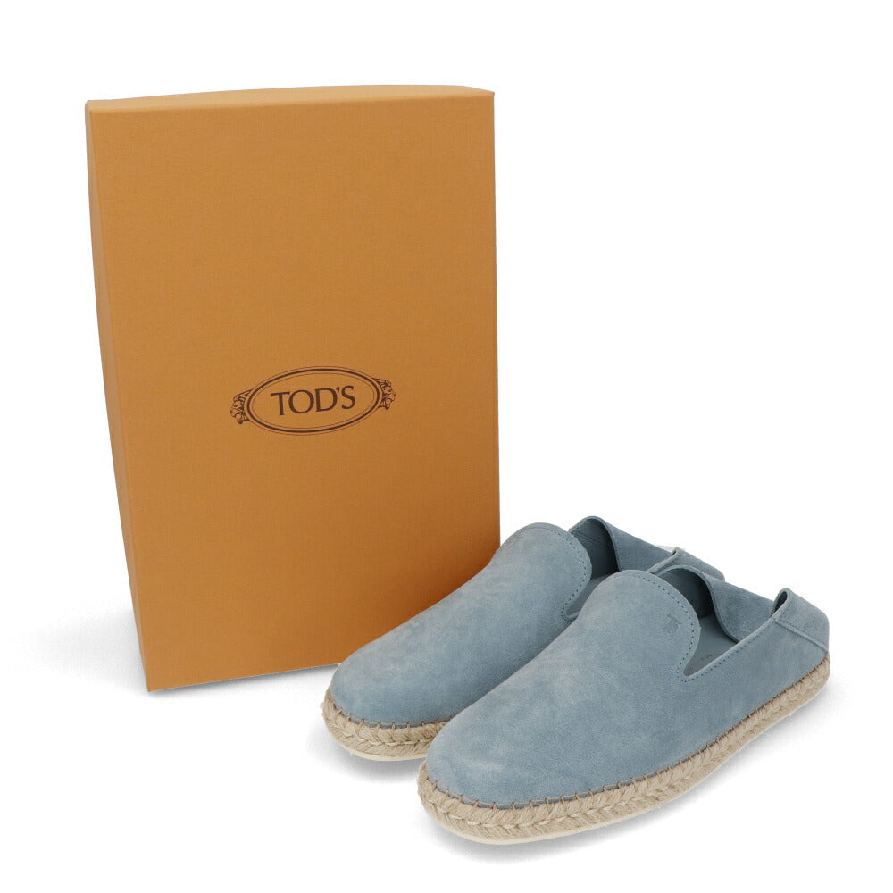 トッズ TOD'S シューズ レザーシューズ メンズ SABOT ESP 66B RE0 ACQUAMARINA SC ライトブルー スエード エスパドリーユ スリッポン アクアマリン ロゴ シンプル スウェード XXM66B0BM60RE0 T002