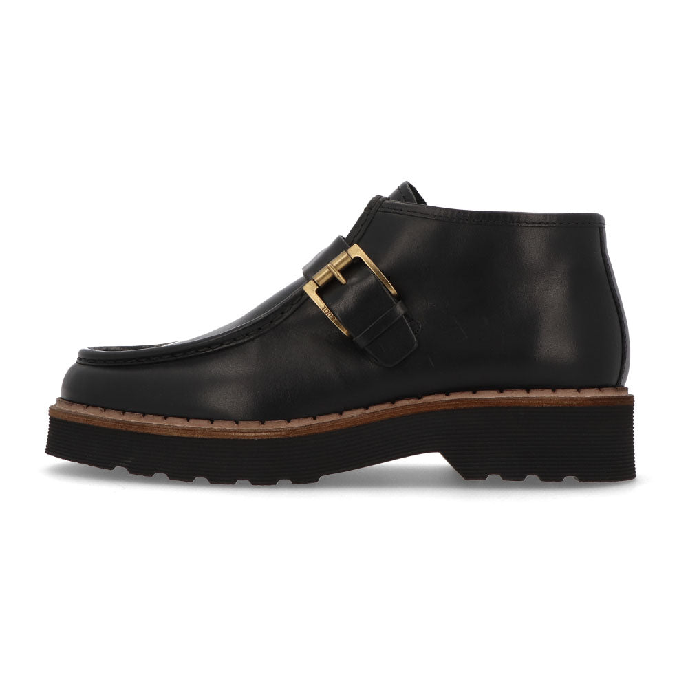 トッズ TOD'S シューズ レザーシューズ メンズ NORVEGESE FIBBIA CARRARMATO 80C NHV NERO ブラック レザー ドレスシューズ デザートブーツ ショートブーツ 本革 革靴 モンクストラップ ラバー XXM80C0DI40NHV B999