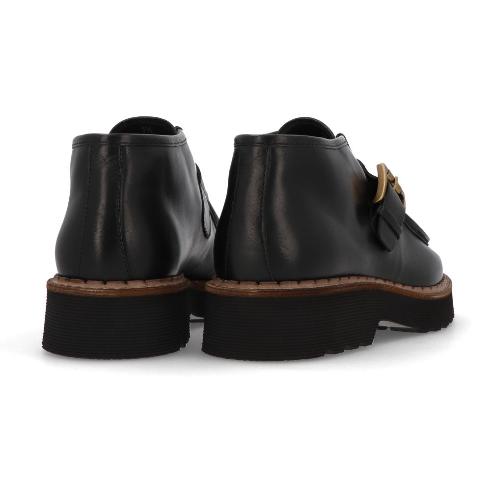 トッズ TOD'S シューズ レザーシューズ メンズ NORVEGESE FIBBIA CARRARMATO 80C NHV NERO ブラック レザー ドレスシューズ デザートブーツ ショートブーツ 本革 革靴 モンクストラップ ラバー XXM80C0DI40NHV B999