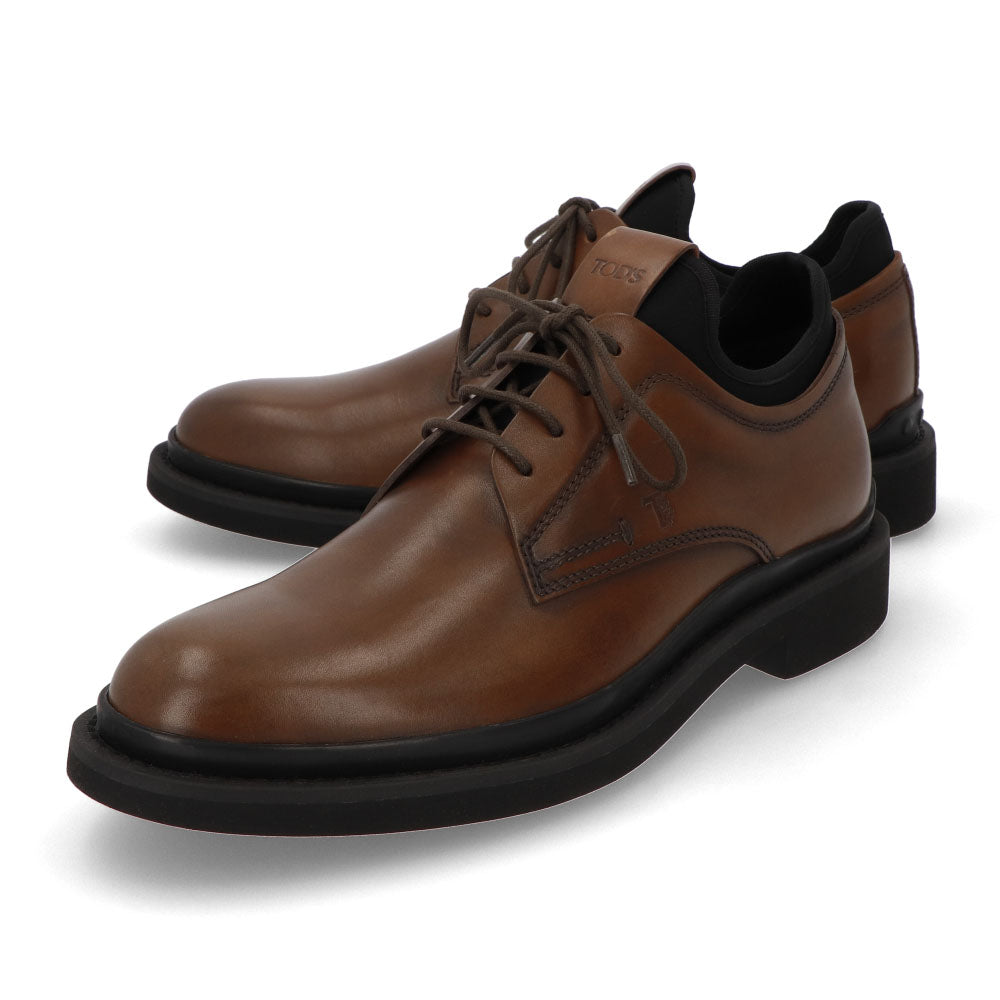 トッズ TOD'S シューズ レザーシューズ メンズ ALL NEOPRENE URBAN 89B M5H CACAO NERO ダークブラウン レザー レースアップデザート デザートブーツ ドレスシューズ 本革 ブラウン ロゴ ヴィンテージ加工 XXM89B0BZ60M5H 1775