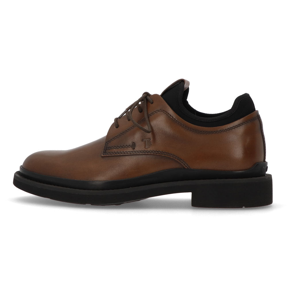 トッズ TOD'S シューズ レザーシューズ メンズ ALL NEOPRENE URBAN 89B M5H CACAO NERO ダークブラウン レザー レースアップデザート デザートブーツ ドレスシューズ 本革 ブラウン ロゴ ヴィンテージ加工 XXM89B0BZ60M5H 1775