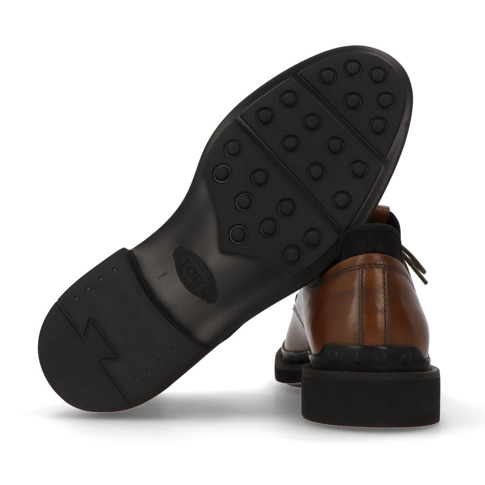 トッズ TOD'S シューズ レザーシューズ メンズ ALL NEOPRENE URBAN 89B M5H CACAO NERO ダークブラウン レザー レースアップデザート デザートブーツ ドレスシューズ 本革 ブラウン ロゴ ヴィンテージ加工 XXM89B0BZ60M5H 1775