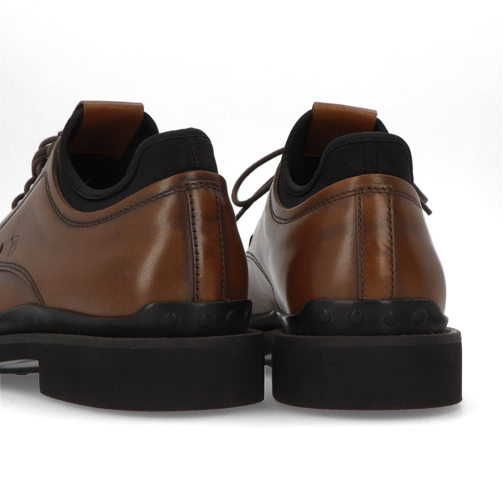 トッズ TOD'S シューズ レザーシューズ メンズ ALL NEOPRENE URBAN 89B M5H CACAO NERO ダークブラウン レザー レースアップデザート デザートブーツ ドレスシューズ 本革 ブラウン ロゴ ヴィンテージ加工 XXM89B0BZ60M5H 1775