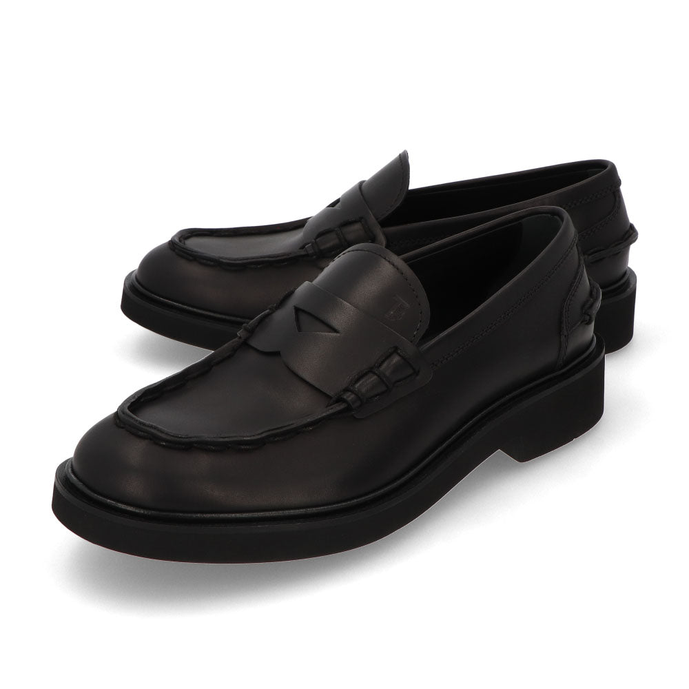 トッズ TOD'S シューズ レザーシューズ メンズ MOCASSINO EXTRALIGHT 92C WoX NERO ブラック レザー モカシン 革靴 本革 ローファー ロゴ シンプル 厚底 レースアップシューズ XXM92C0DS20WOX B999