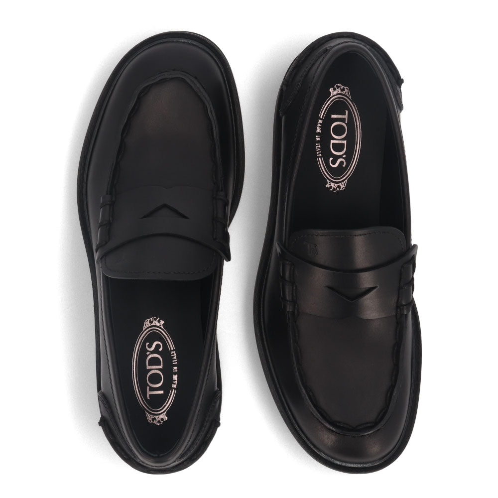 トッズ TOD'S シューズ レザーシューズ メンズ MOCASSINO EXTRALIGHT 92C WoX NERO ブラック レザー モカシン 革靴 本革 ローファー ロゴ シンプル 厚底 レースアップシューズ XXM92C0DS20WOX B999