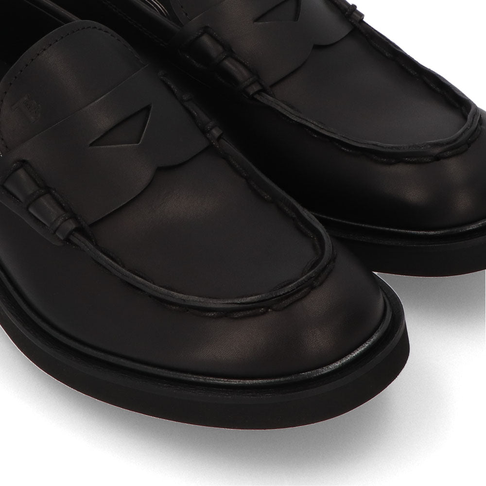 トッズ TOD'S シューズ レザーシューズ メンズ MOCASSINO EXTRALIGHT 92C WoX NERO ブラック レザー モカシン 革靴 本革 ローファー ロゴ シンプル 厚底 レースアップシューズ XXM92C0DS20WOX B999