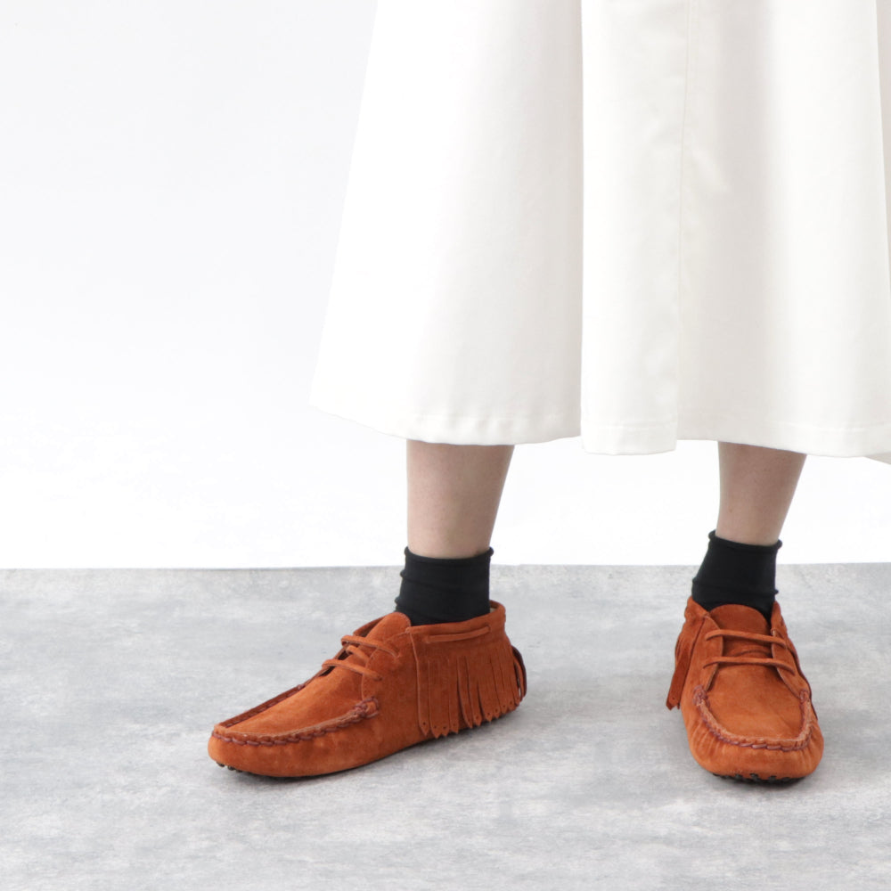 TOD’S ショートブーツ モカシン ブラウン ゴンミーニ スエード