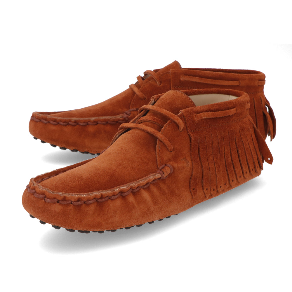 TOD’S ショートブーツ モカシン ブラウン ゴンミーニ スエード