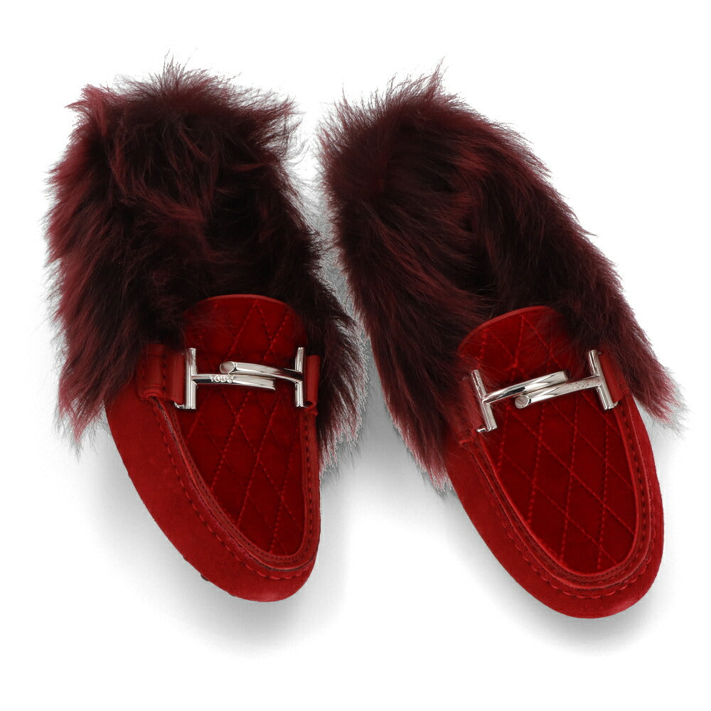 TOD’S フラットシューズ ドライビングシューズ ダブルT ファー