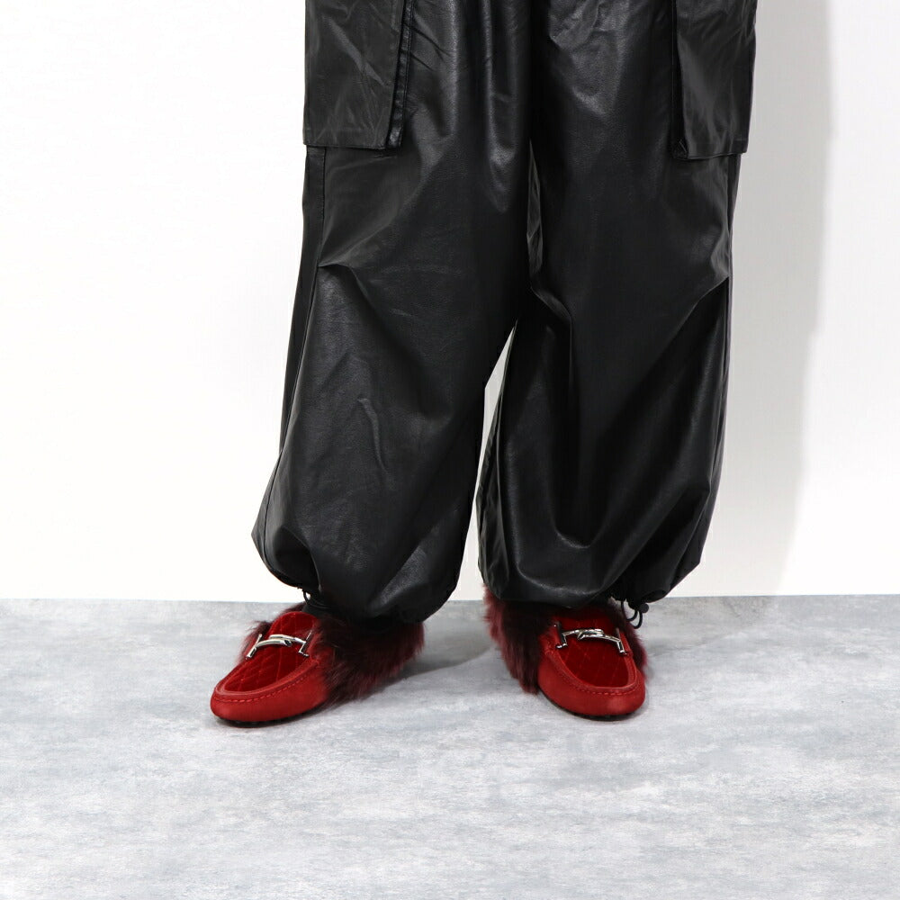 TOD’S フラットシューズ ドライビングシューズ ダブルT ファー