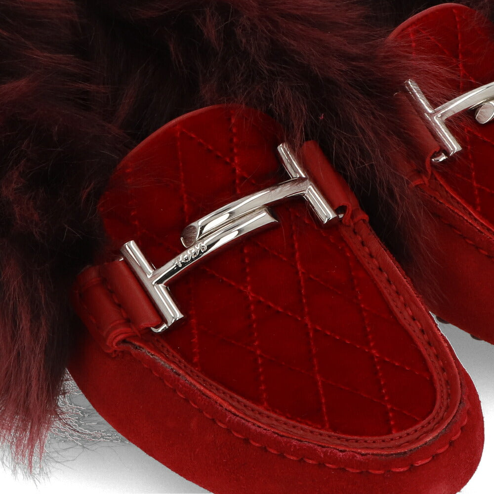 TOD’S フラットシューズ ドライビングシューズ ダブルT ファー