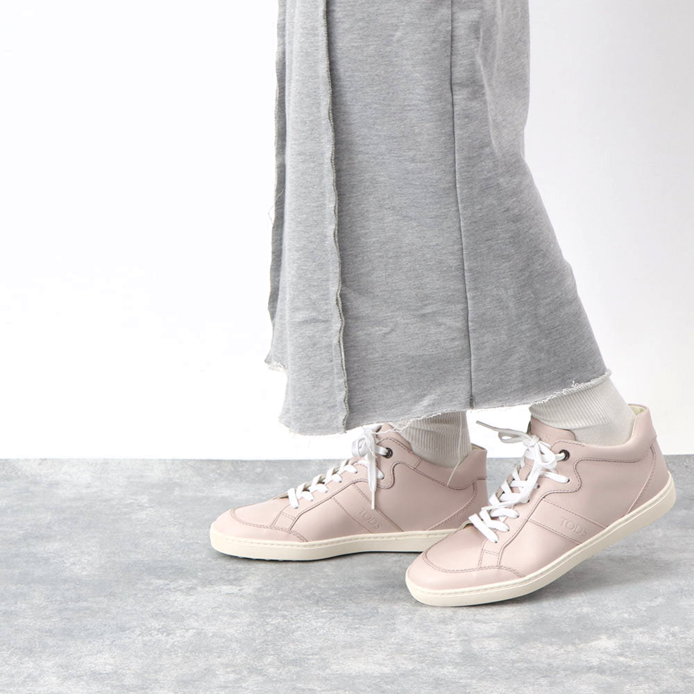 トッズ TOD’S スニーカー ピンクベージュ レザー