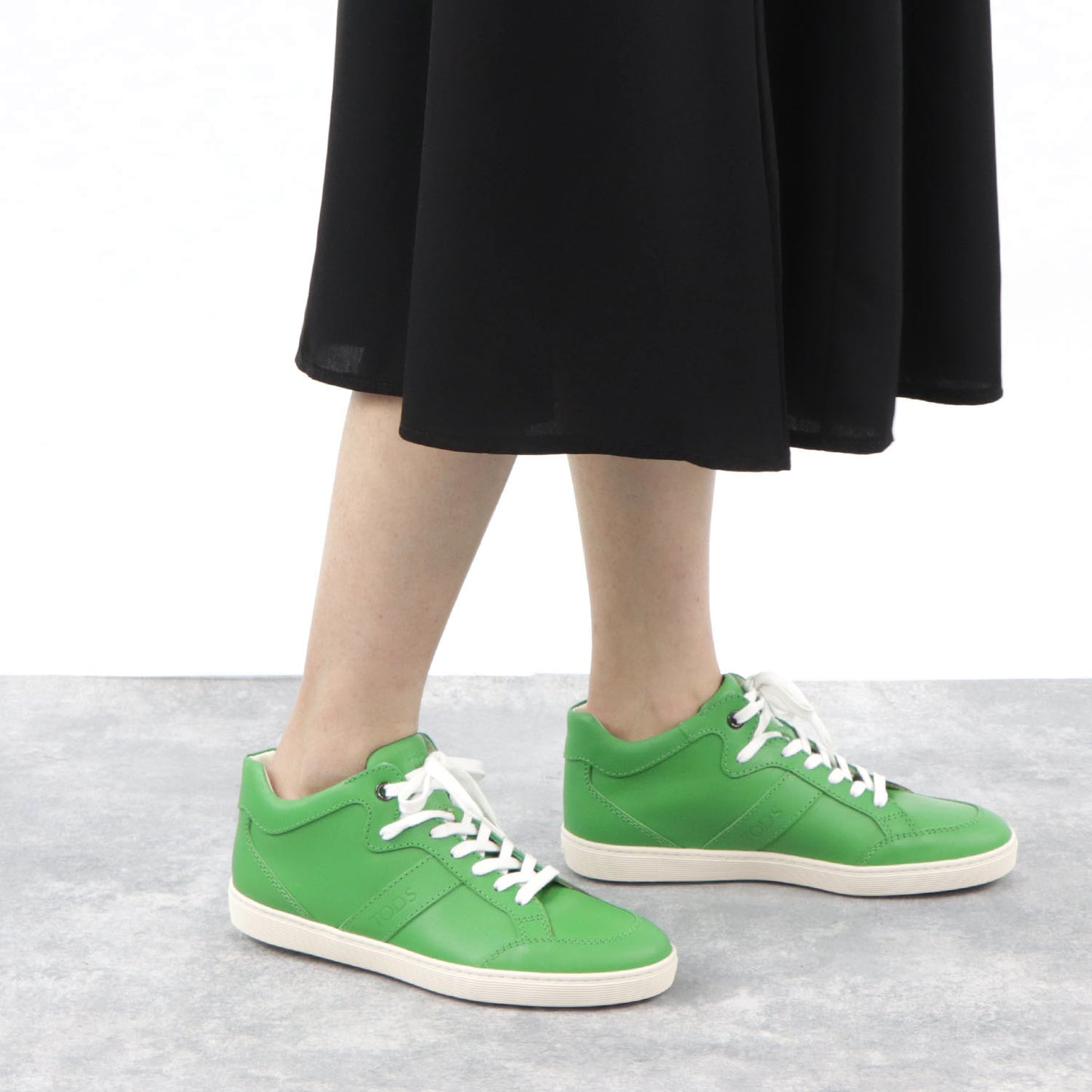 トッズ TOD’S スニーカー グリーン レザー レースアップ