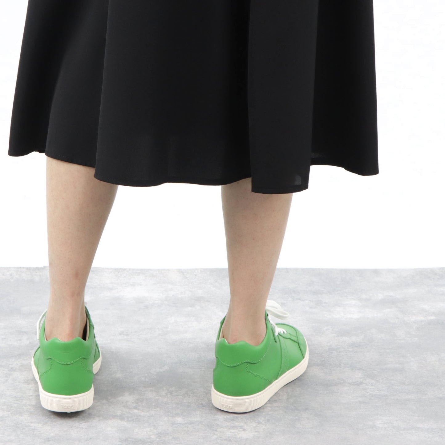 トッズ TOD’S スニーカー グリーン レザー レースアップ