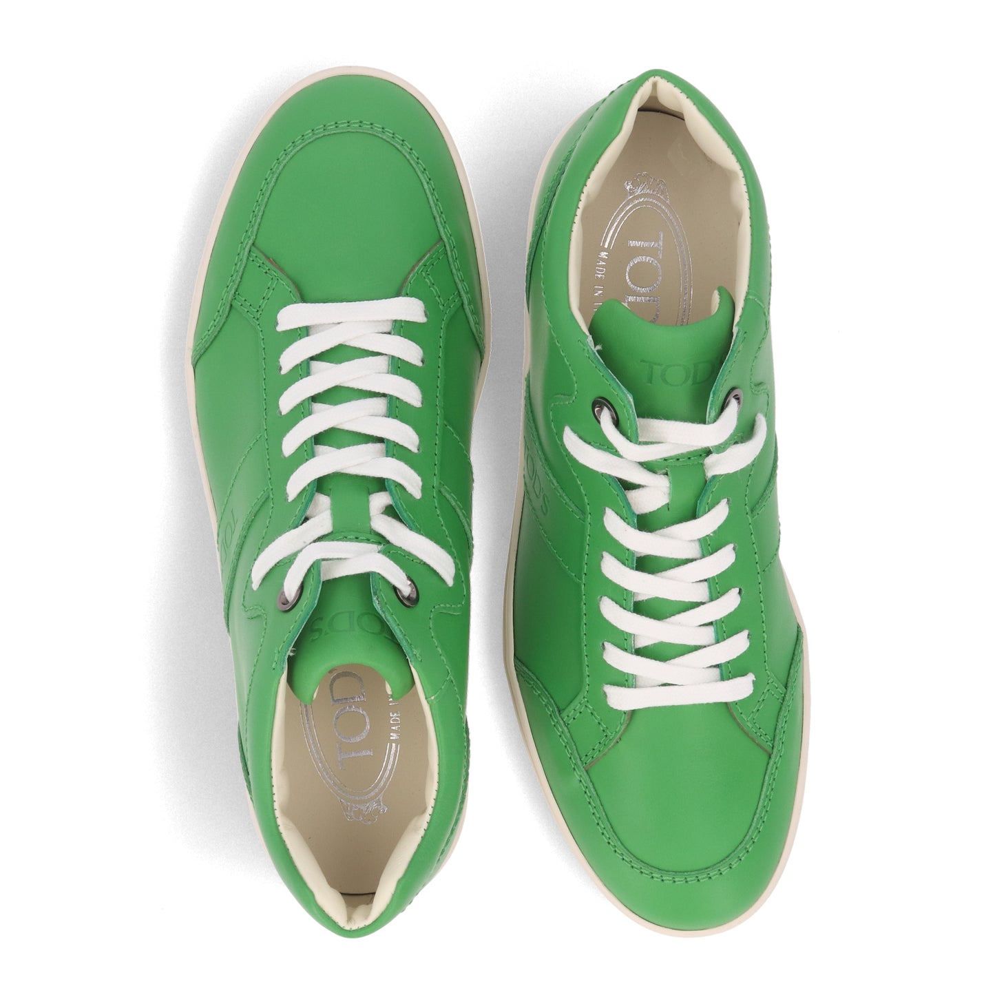 トッズ TOD’S スニーカー グリーン レザー レースアップ