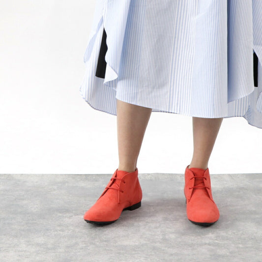 トッズ TOD’S ショートブーツ オレンジ スエード