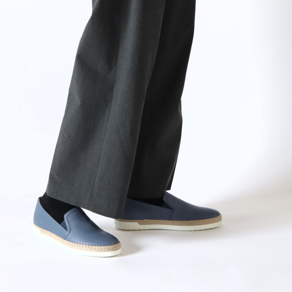 TOD’S スリッポン エスパドリーユ ブルー レザー